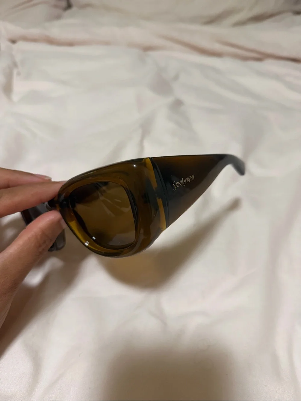 Suarez Olive Brown Cat-Eye Sunglasses